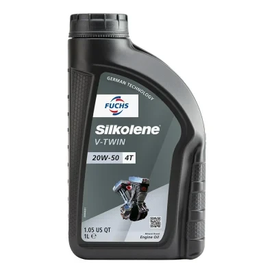 Huile moteur 4T 20W-50 Silkolene V-Twin à base minérale 1 L