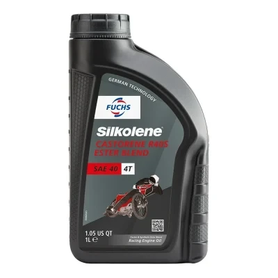 Huile moteur 4T SAE 40 Silkolene Castorene R40S méthanol, total synthétique 1 L