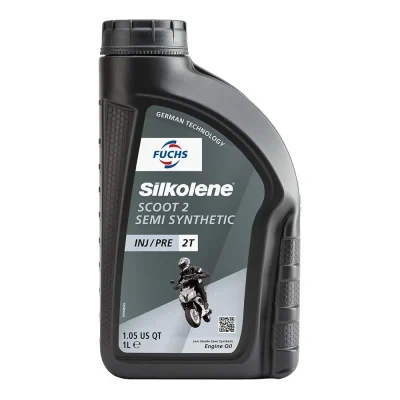 Huile moteur 2T Silkolene Scoot 2 semi-synthétique 1 L