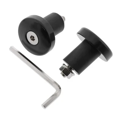 Embouts de guidon JMP alu noir 17 mm plat