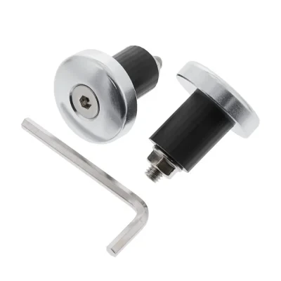 Embouts de guidon JMP alu argent17 mm plat