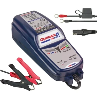 Chargeur tecMATE OPTIMATE 5 VoltMatic 6V/4A et 12V/2.8A Stand./Gel/AGM 3-120Ah