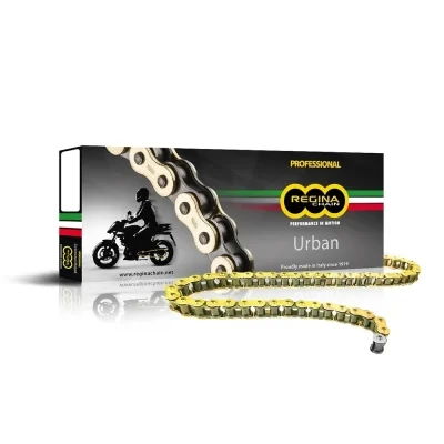 Chaîne 428 Regina 428 / 126 EB-ORO 146L, renforcée plus, sans O-Ring, or-noir