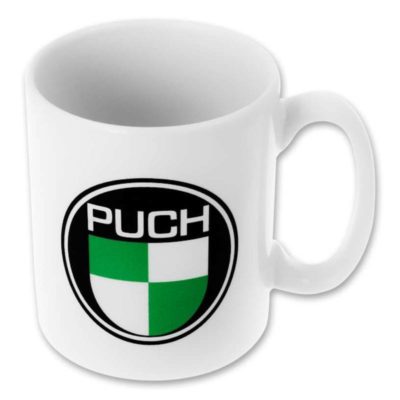 Tasse Puch logo blanc/vert