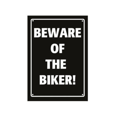Panneau parking BEWARE OF THE BIKER (205x290mm)