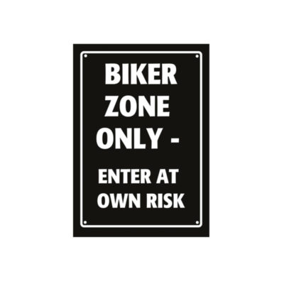 Panneau parking BIKER ZONE ONLY (205x290mm)