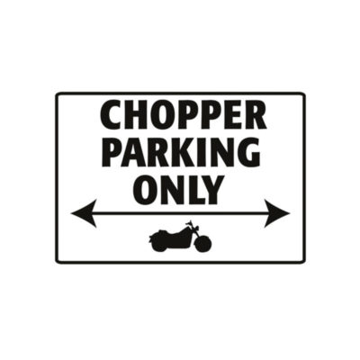 Panneau parking CHOPPER PARKING ONLY (205x290mm)