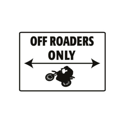 Panneau parking OFF ROADERS ONLY (205x290mm)
