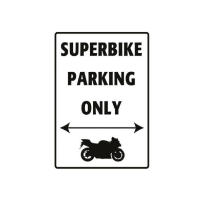 Panneau parking SUPERBIKE PARKING ONLY (205x290mm)