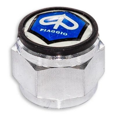 Écrou de direction / tête de fourche Piaggio Ciao avec Logo Piaggio