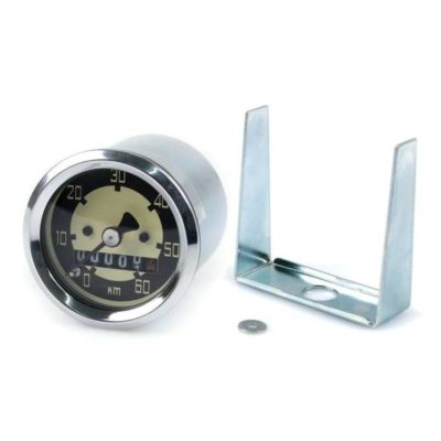 Compteur 60 km/h, Ø 48mm universel raccord VDO aiguille noire