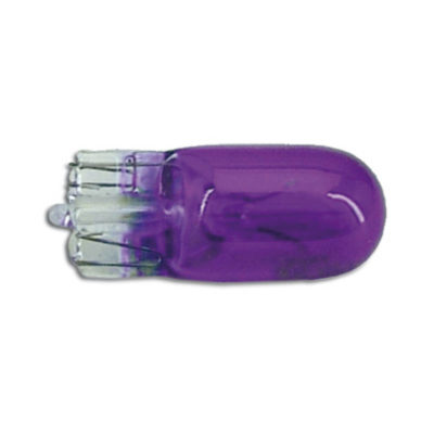 Ampoule socle en verre violette T10, 12V 3W (1 pcs)