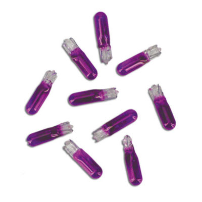 Ampoule socle en verre violette T5 12V 1,2W (1 pcs)  PRIX NET