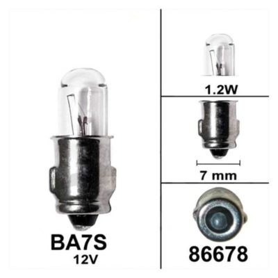 Ampoule blanche BA7s 12V 1.2W (1pce) éclairage compteur