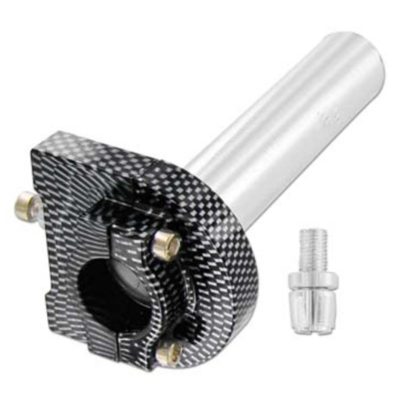 Poignée de gaz Alu carbon look