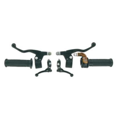 Set poignees à gaz métal noires Lusito