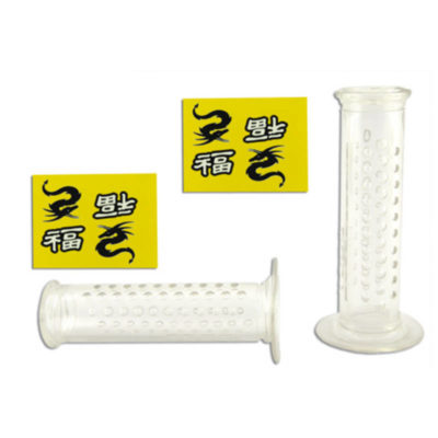 Prs poignées transparentes Dragon jaunes PRIX NET