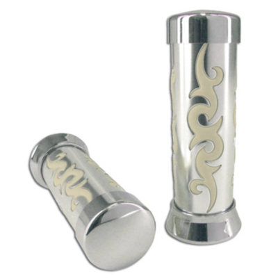 Prs poignées TNT Tribal chromée-blanches PRIX NET