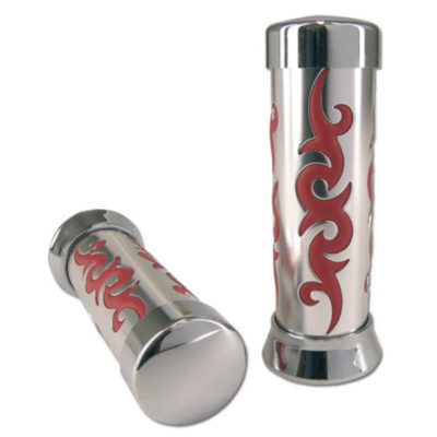 Prs poignées TNT Tribal chromées-rouges