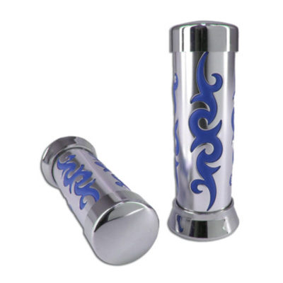 Prs poignées TNT Tribal chromées-bleues