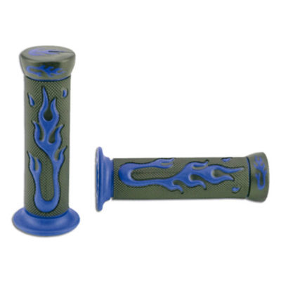 Prs poignées Gel flammes bleues (22-24mm)