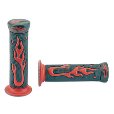 Prs poignées Gel flammes rouges (22-24mm)