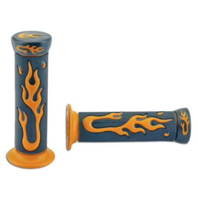 Prs poignées Gel flammes oranges (22-24mm)