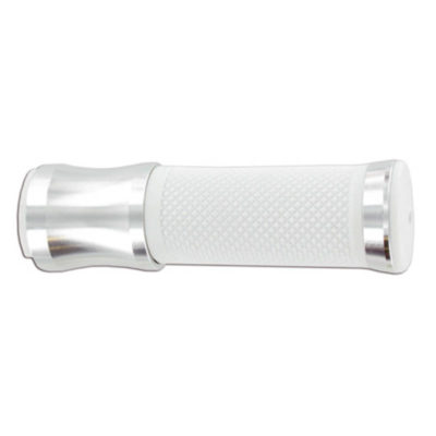 Prs poignées CNC blanc/chromé (22-24mm)