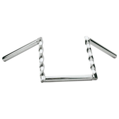 Guidon torsadé hauteur 200mm largeur 520mm chromé