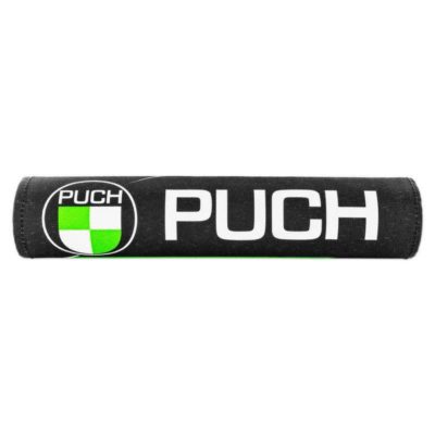 Protection de guidon Puch avec logo et écriture noir-vert-blanc