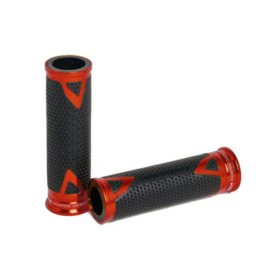 Prs poignées Puig Radikal, gomme/alu rouge L:123mm