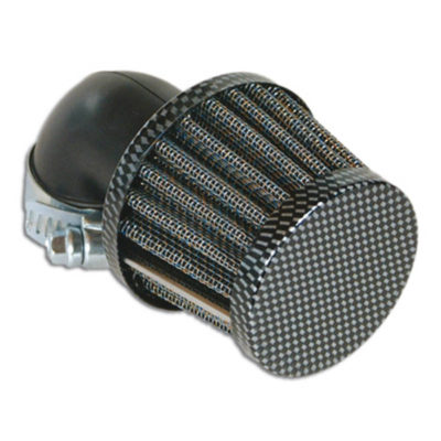 Filtre à air carburateur PHBG carbon look 28/35 courbé 90°