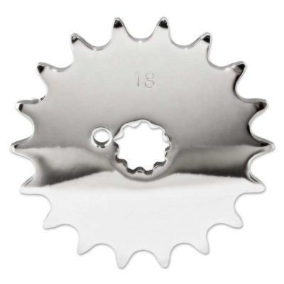 Pignon Puch 18 dents, chromé, brillant