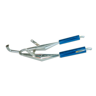 Echappement Tecnigas SP Racing Puch Maxi Double bleu avec silencieux