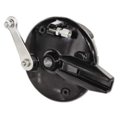 Support de frein complet Tomos arrière noir avec mâchoires de frein