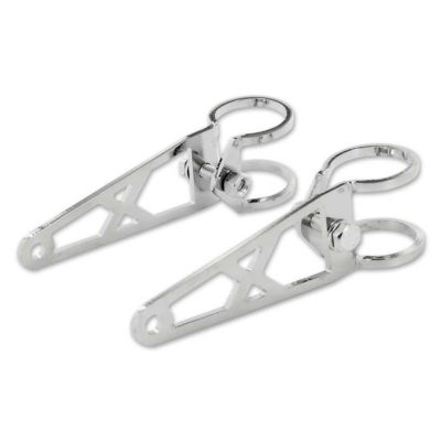 Support de phare EBR CUSTOM gauche/droite Ø 28mm long chromé