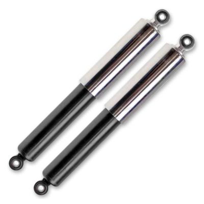 Set amortisseurs universel 34cm (2x10/8mm) chromé/noir Oldschool