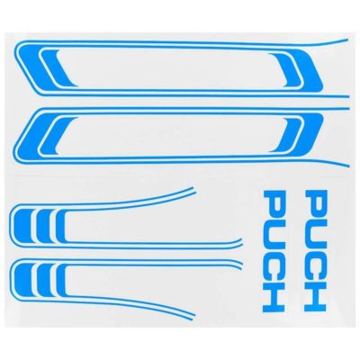 Autocollants cadre Puch bleu