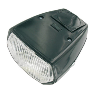 Phare rectangulaire noir Puch/Sachs sans intérupteur