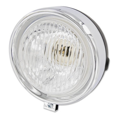 Phare Ø13cm noir/chromé vintage sans interrupteur pour ampoule B