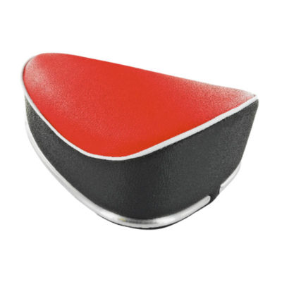 Selle Puch/universelle sans ressorts avec liste décorative rouge-noir