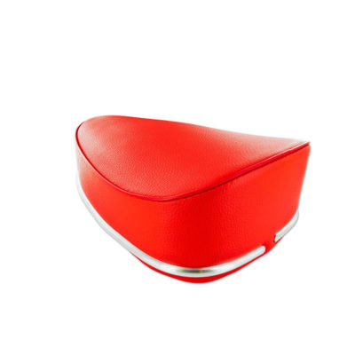 Selle Puch/uni. sans ressorts avec liste décorative rouge
