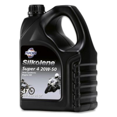 Huile moteur 4T 20W-50 Silkolene Super 4 semi-synthétique 4 L