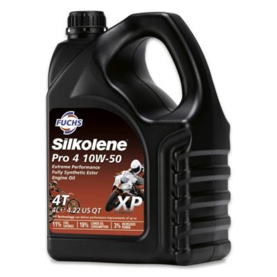 Huile moteur 4T 10W-50 Silkolene Pro 4 XP total synthétique 4 L
