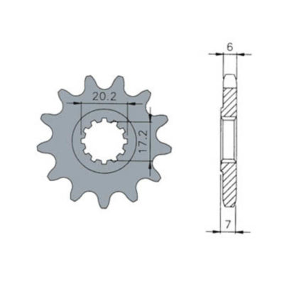 Pignon Minarelli AM6 10D 420