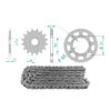 Kit chaîne 12 x 58 / 420 sans O-Ring (K3601) acier