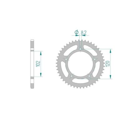 Couronne acier 420 / 42 dents PRIX NET