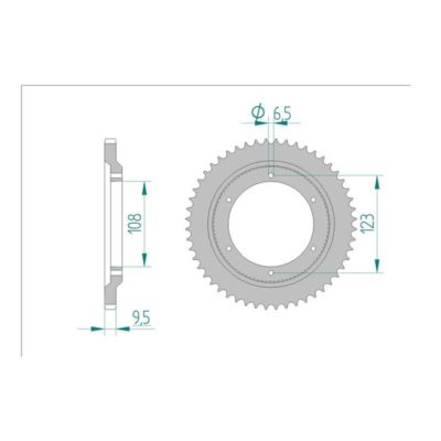 Couronne acier 420 / 52 dents