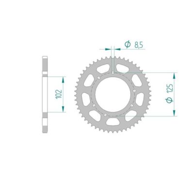 Couronne acier 420 / 52 dents