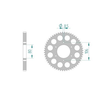 Couronne acier 428 / 52 dents
